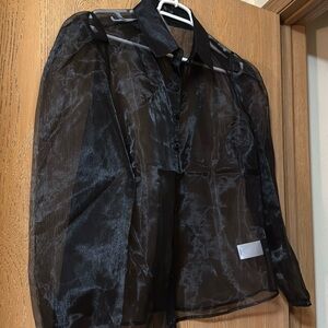 NWT Express Sheer Button Down